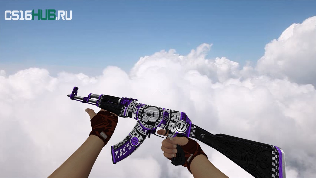 Модель «AK-47 Demolition Purple» для CS 1.6