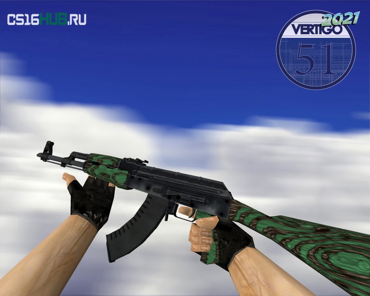 AK-47 | Зелёный глянец (Green Laminate) для CS 1.6