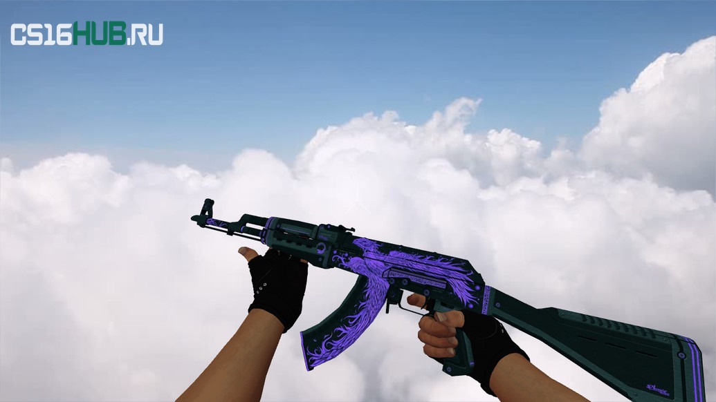 Модель «AK-47 Phoenix Rise Purple» для CS 1.6