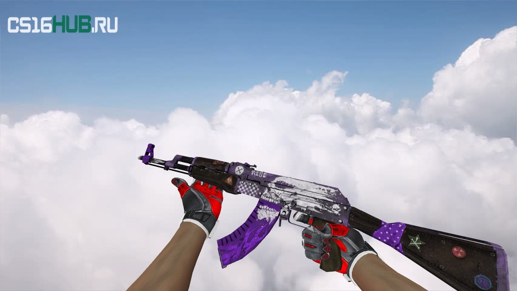 Модель «AK-47 Rise Purple» для CS 1.6