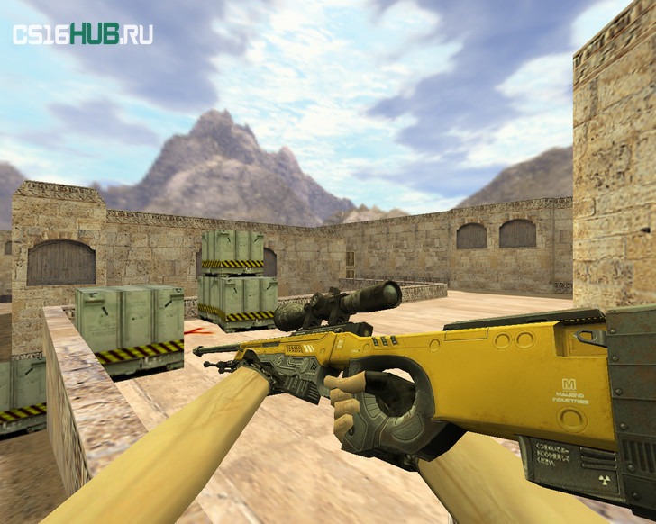 Модель «AWP Уничтожитель Желтый» для CS 1.6