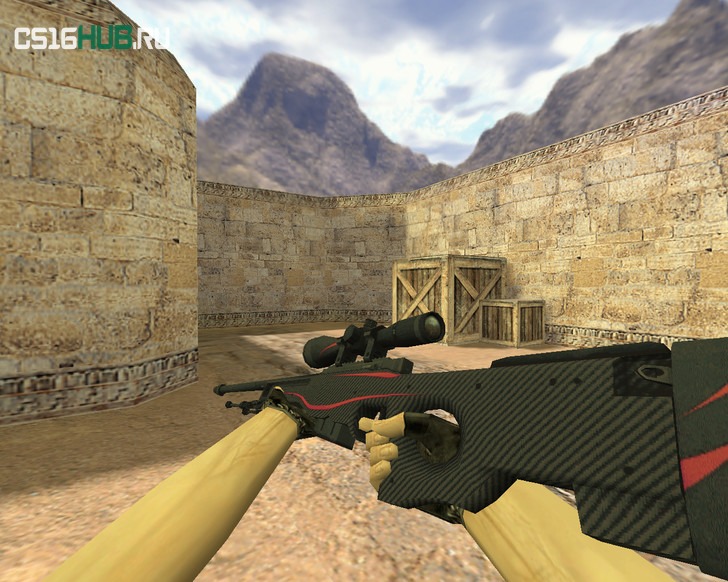 Модель «AWP Красная линия» для CS 1.6