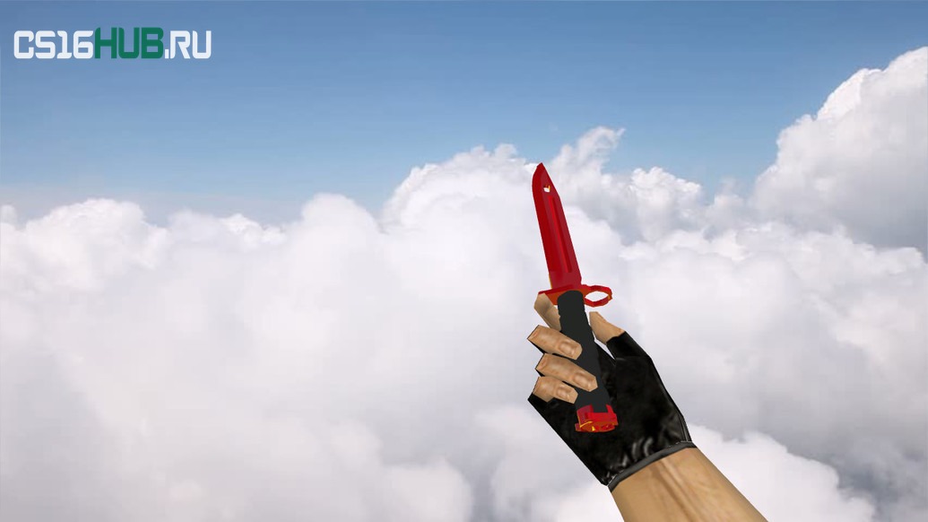 Модель «Штык-нож «Красный хром»» для CS 1.6