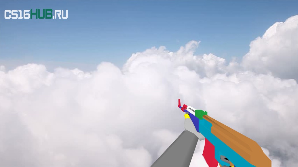Модель «Default AK-47 Noob Colored» для CS 1.6