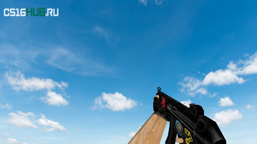 Модель «Default MP5 w/ stickers» для CS 1.6