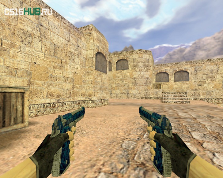 Модель «Dual Elites Синий кварц» для CS 1.6