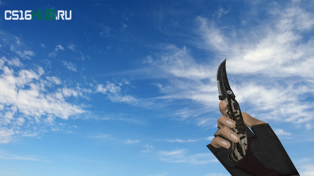 Модель «Складной нож «Черный глянец»» для CS 1.6