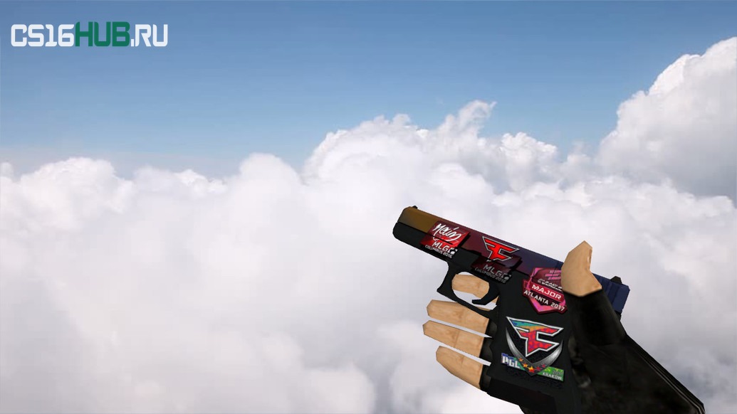 Модель «Glock «Градиент» с наклейками» для CS 1.6