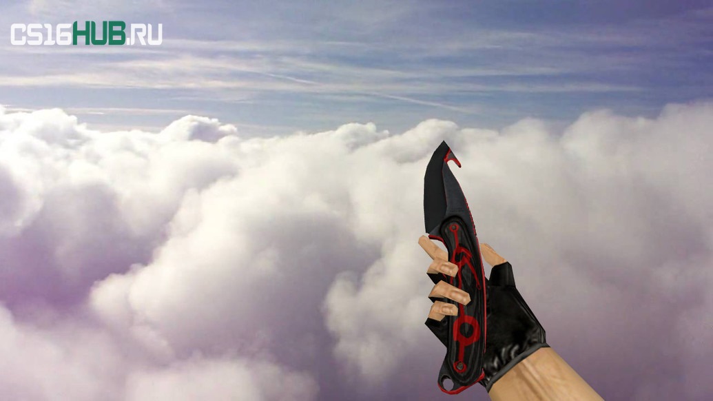 Модель «Gut Knife Cyber Red» для CS 1.6