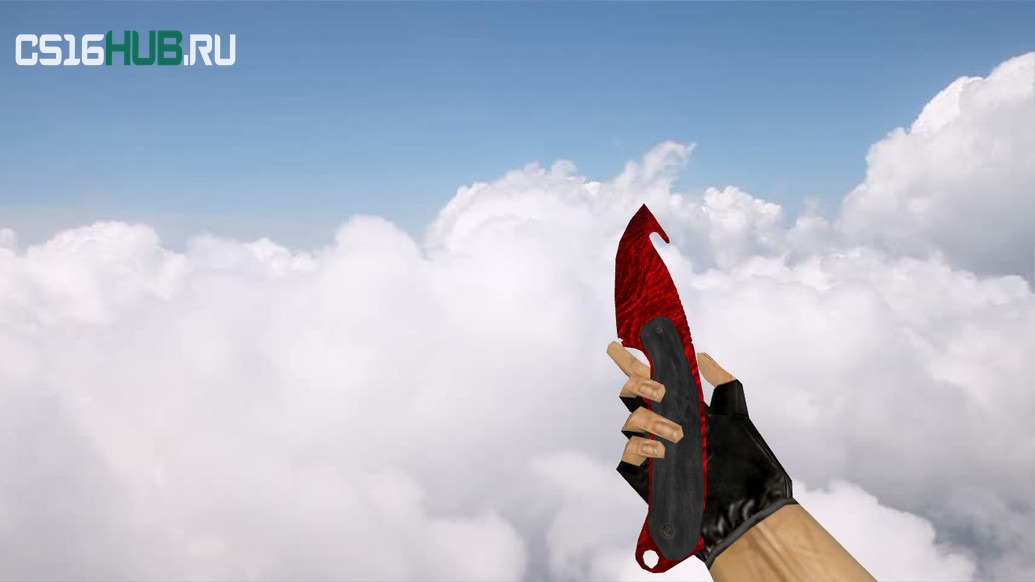 Модель «Gut Knife Ruby Red» для CS 1.6