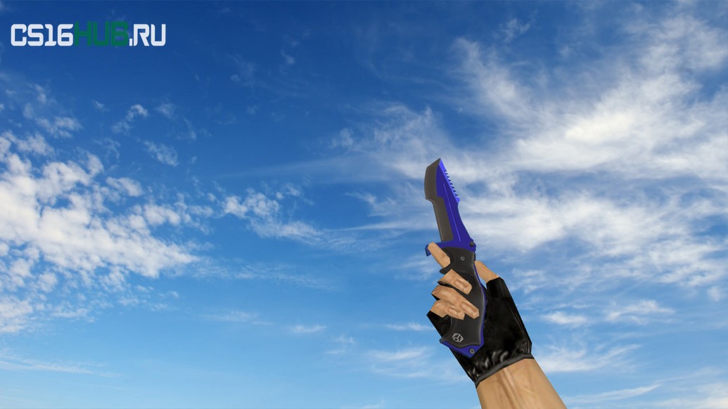 Модель «Huntsman Knife Automatic Blue» для CS 1.6