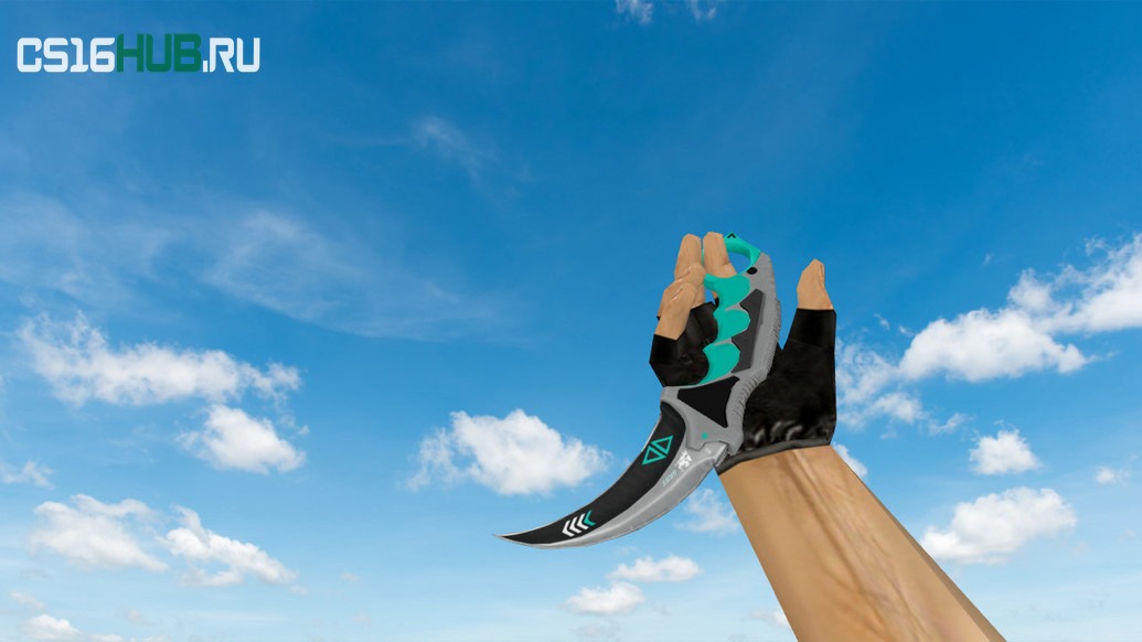 Модель «Karambit Asiimov Reworked Blue» для CS 1.6