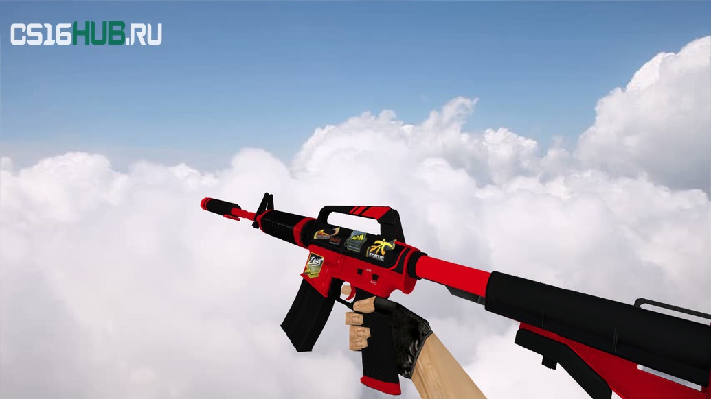 Модель «M4A1 Red Pleasure w Stickers» для CS 1.6