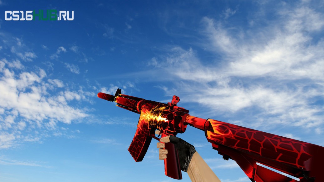 Модель «M4A4 Burn Out» для CS 1.6