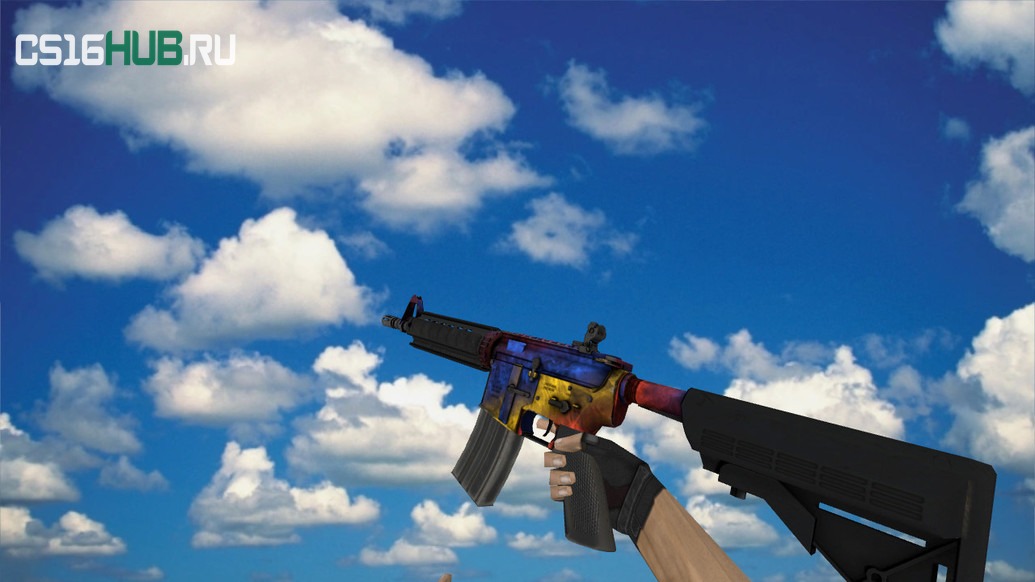 Модель «M4A4 «Мраморный градиент»» для CS 1.6
