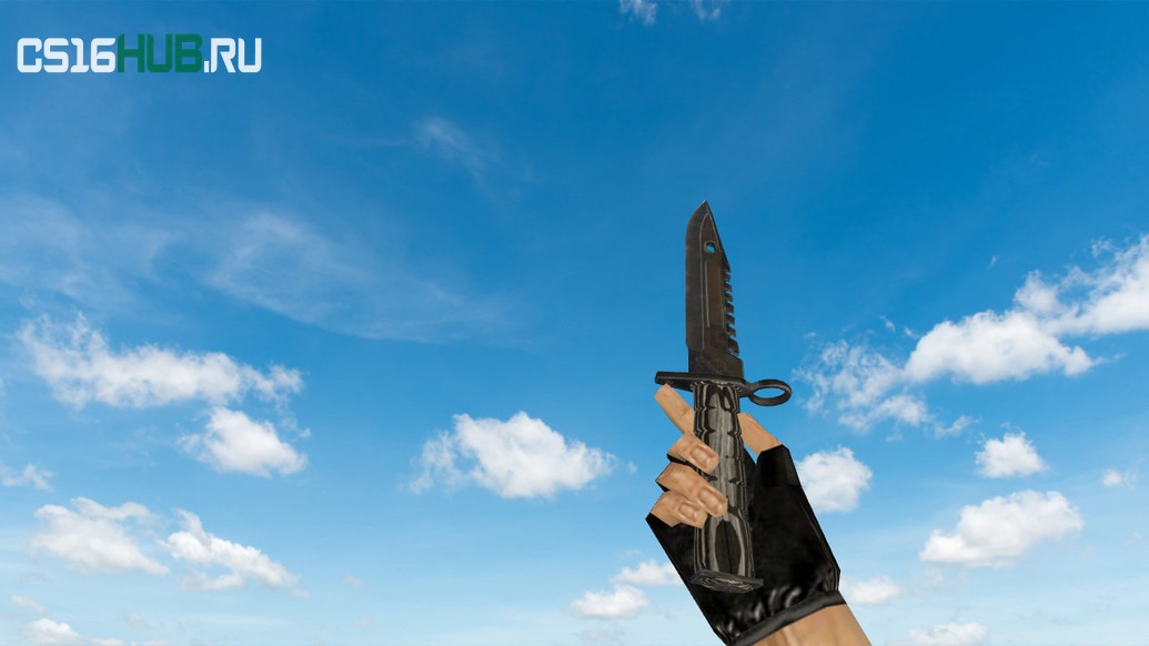 Модель «Штык-нож M9 «Черный глянец» v2» для CS 1.6