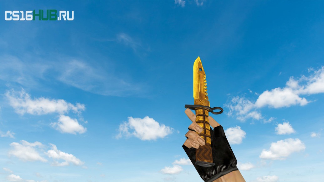 Модель «M9 Bayonet Fine Gold» для CS 1.6